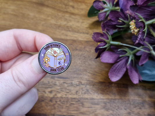 BookWyrms Book Club - Round Metal Pin Badge