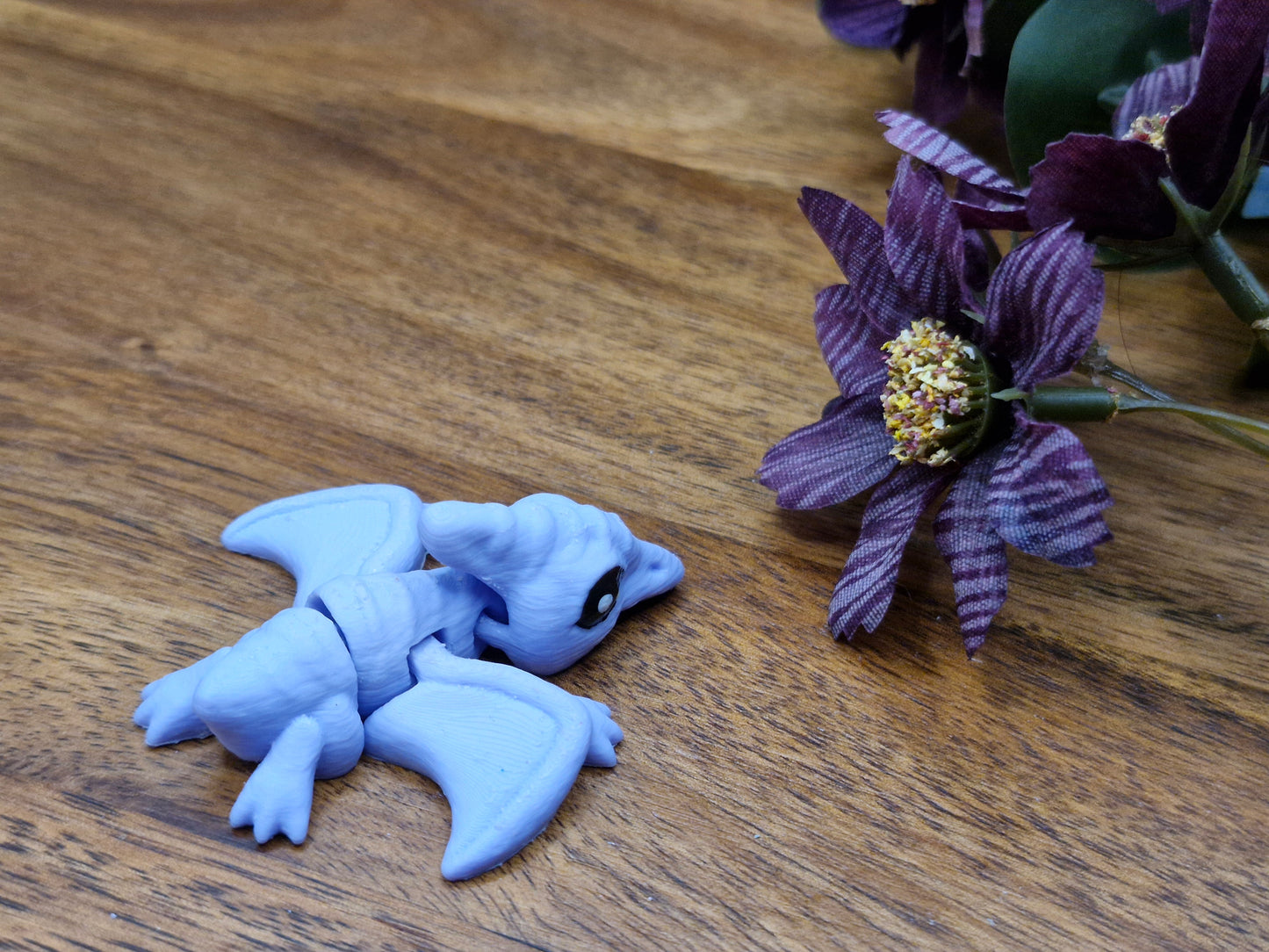 3D Printed Flying Flappy Dino Stripes Hatchling