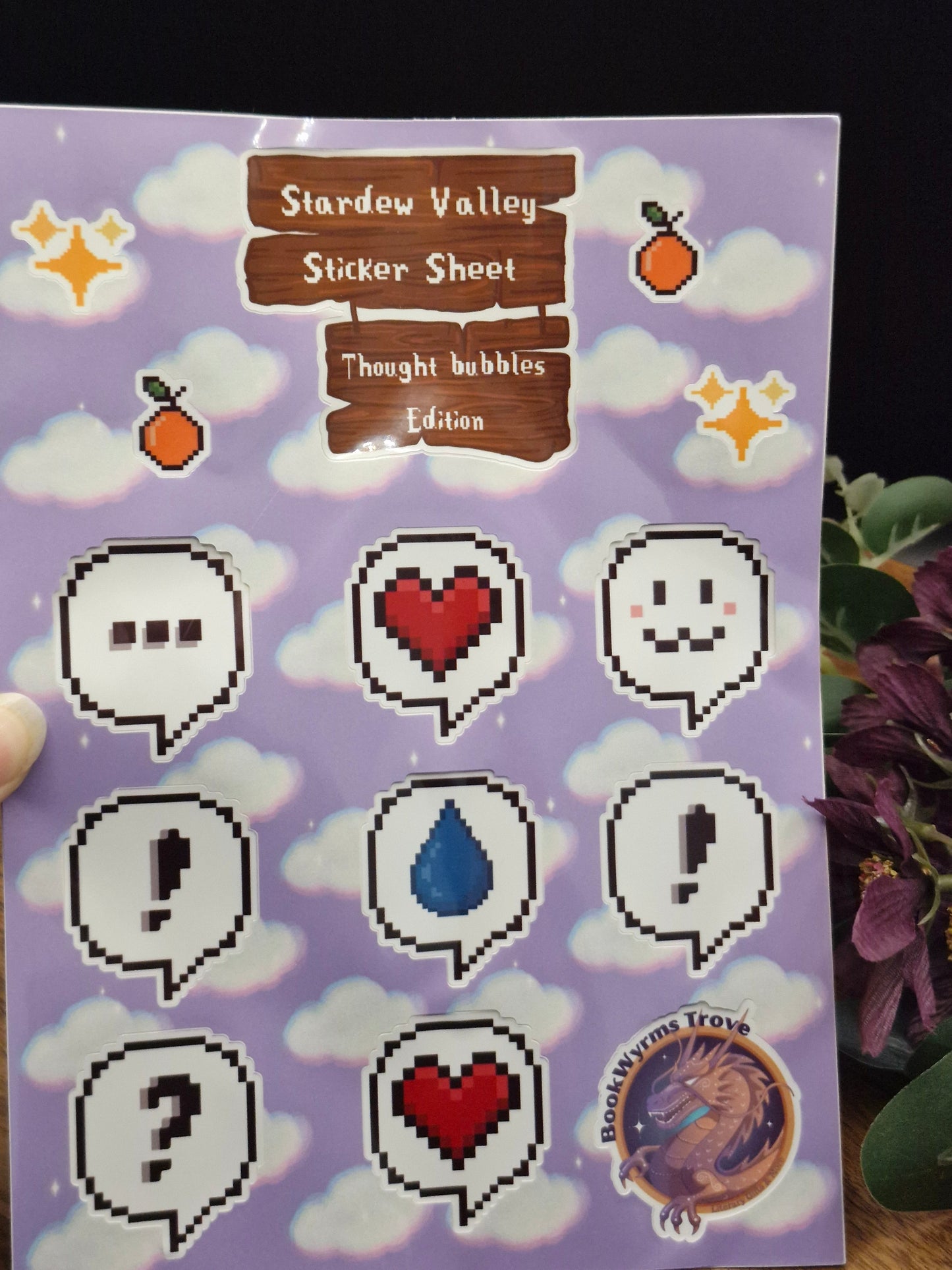 Thought Bubbles & Emotes - Stardew Valley Sticker Sheet