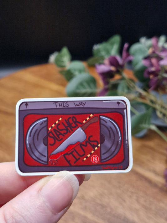 Slasher Films - Retro Cassette Tape - Sticker