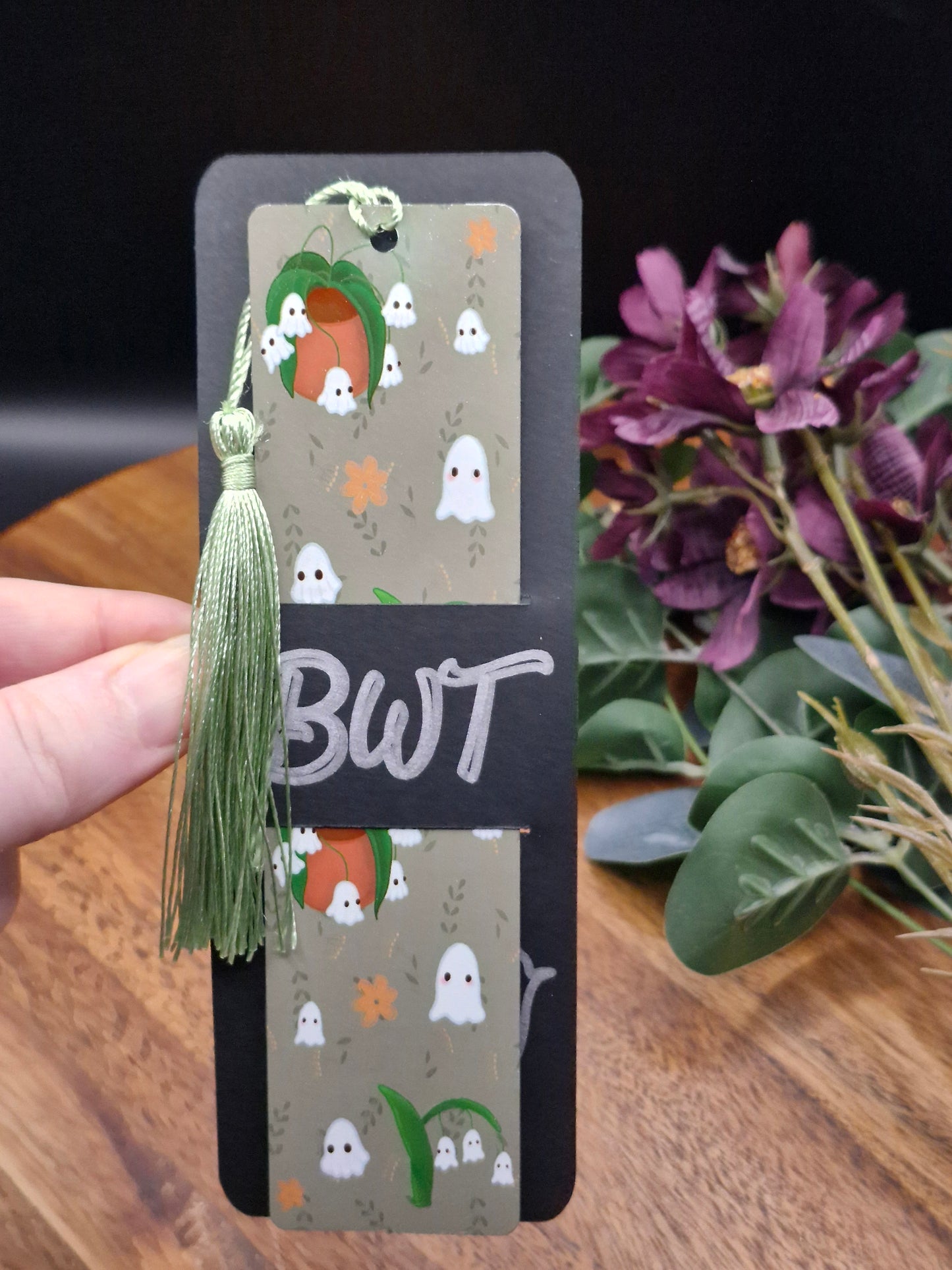 Spookulents - Cute Ghost plants - Metal Bookmark
