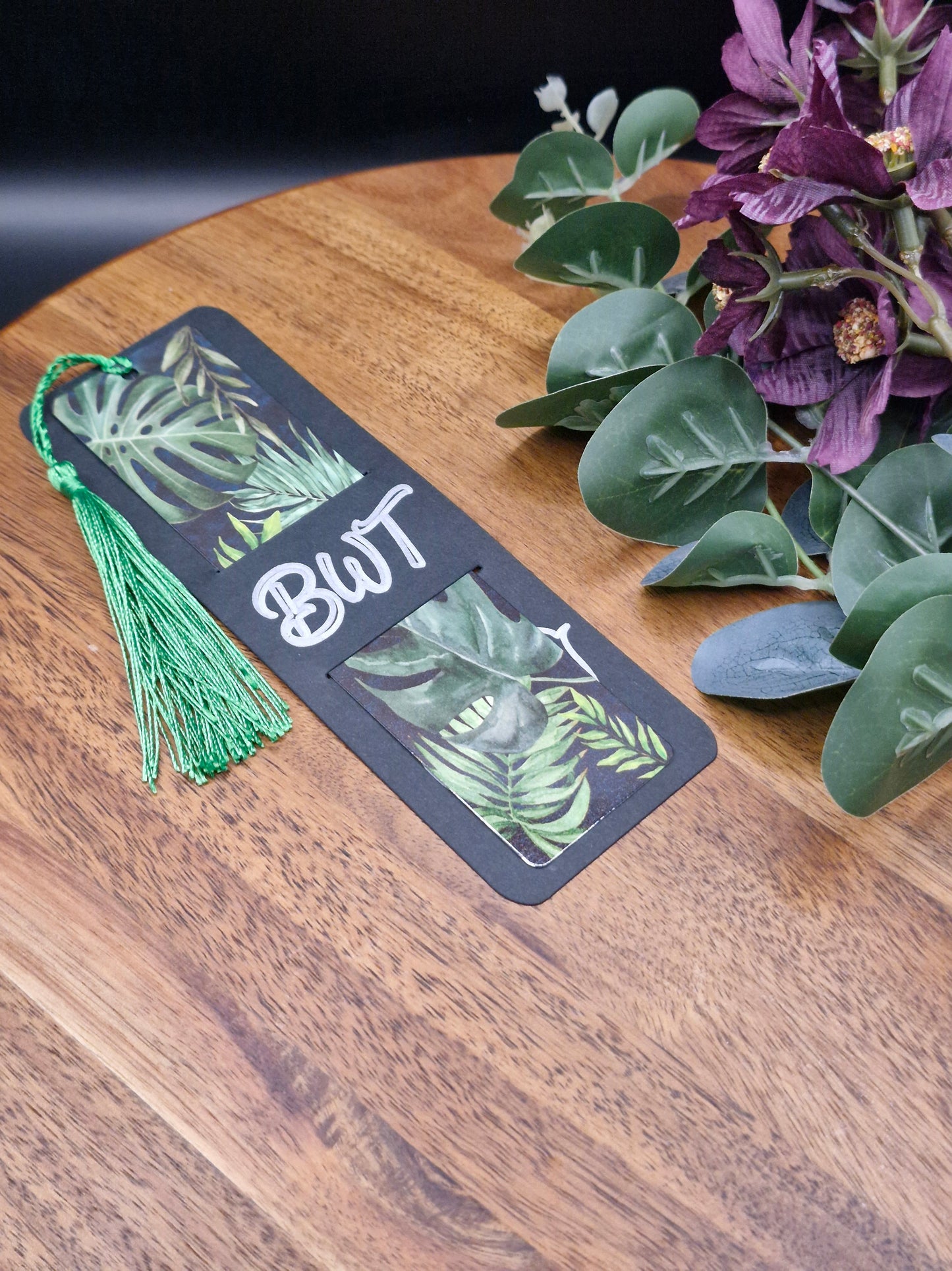 Monstera & Tropical Leaves Water Colour - Metal Bookmark