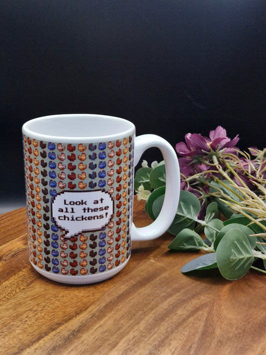 Pixel Chickens - Stardew Valley inspired Mug