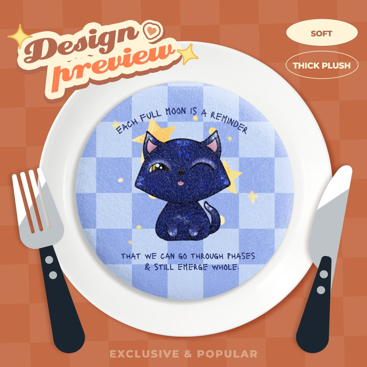 Galaxy Cat - Affirmation - Plush Badge