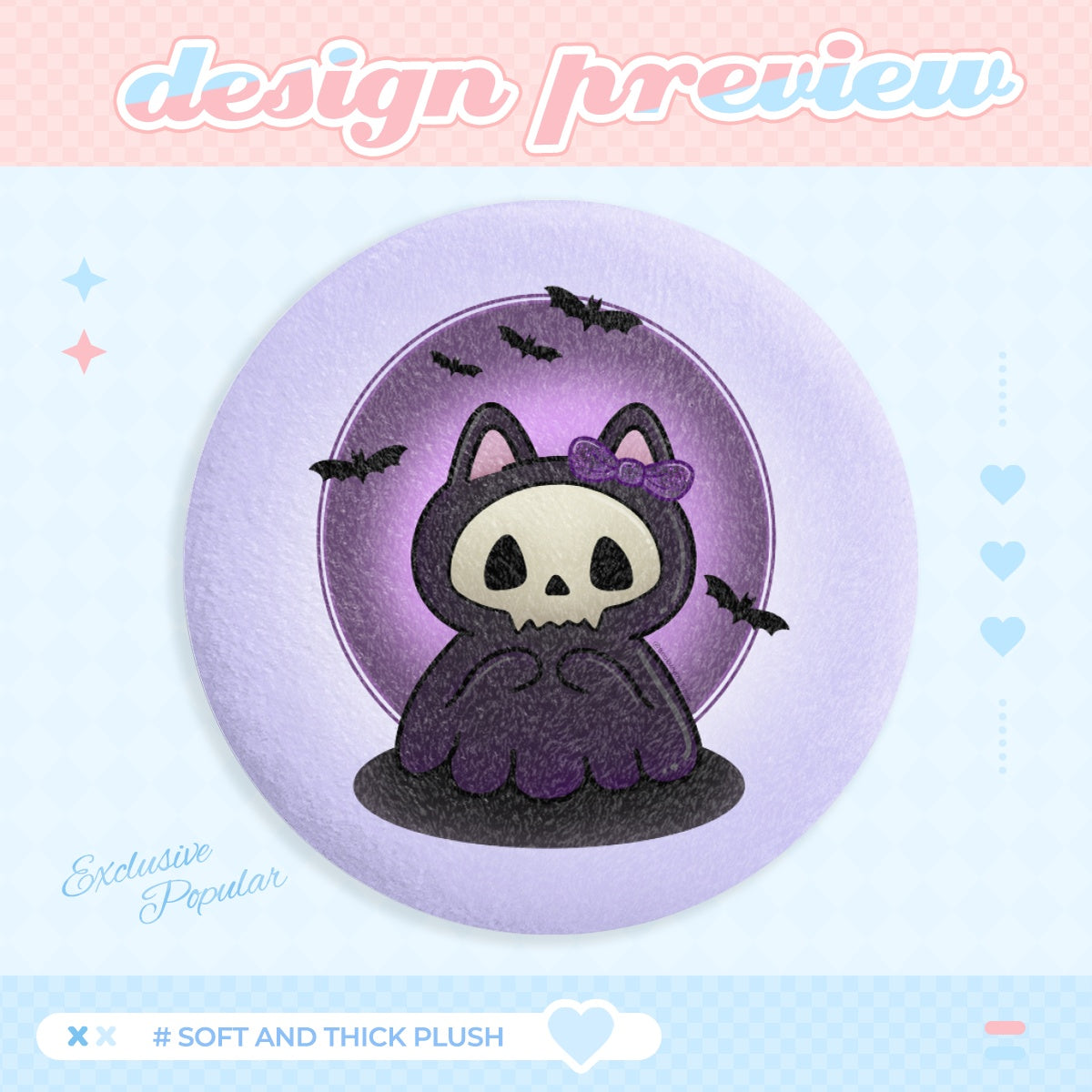 Reaper Kitty - kawaii -  Plush Badge