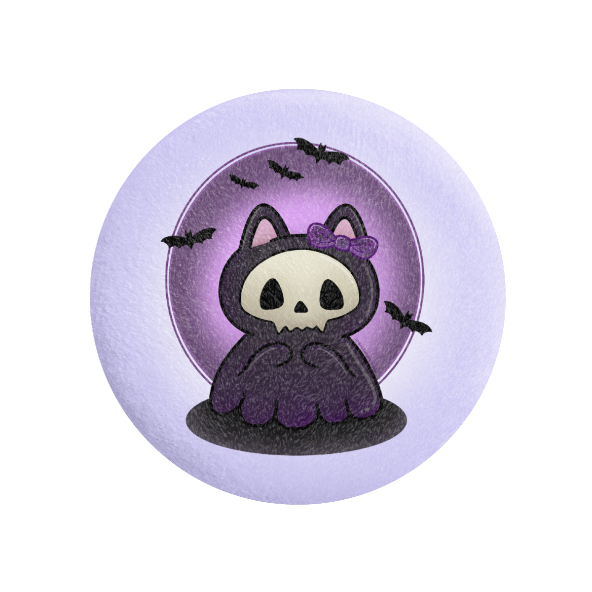 Reaper Kitty - kawaii -  Plush Badge