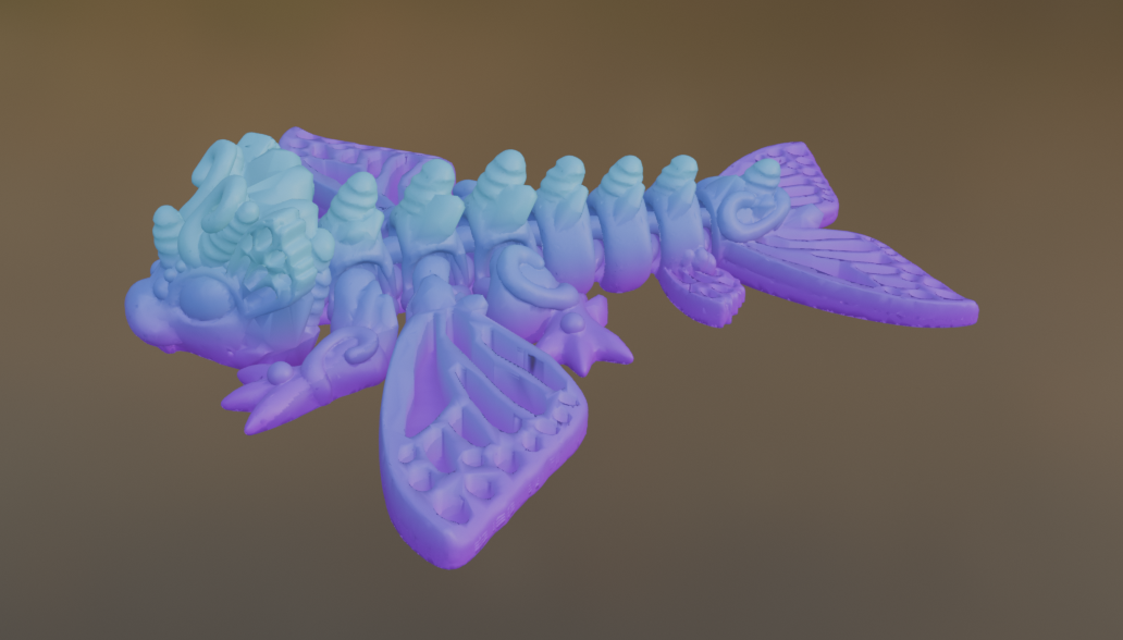 3D Printed Butterfly Chubby Baby Dragon (7 inches)
