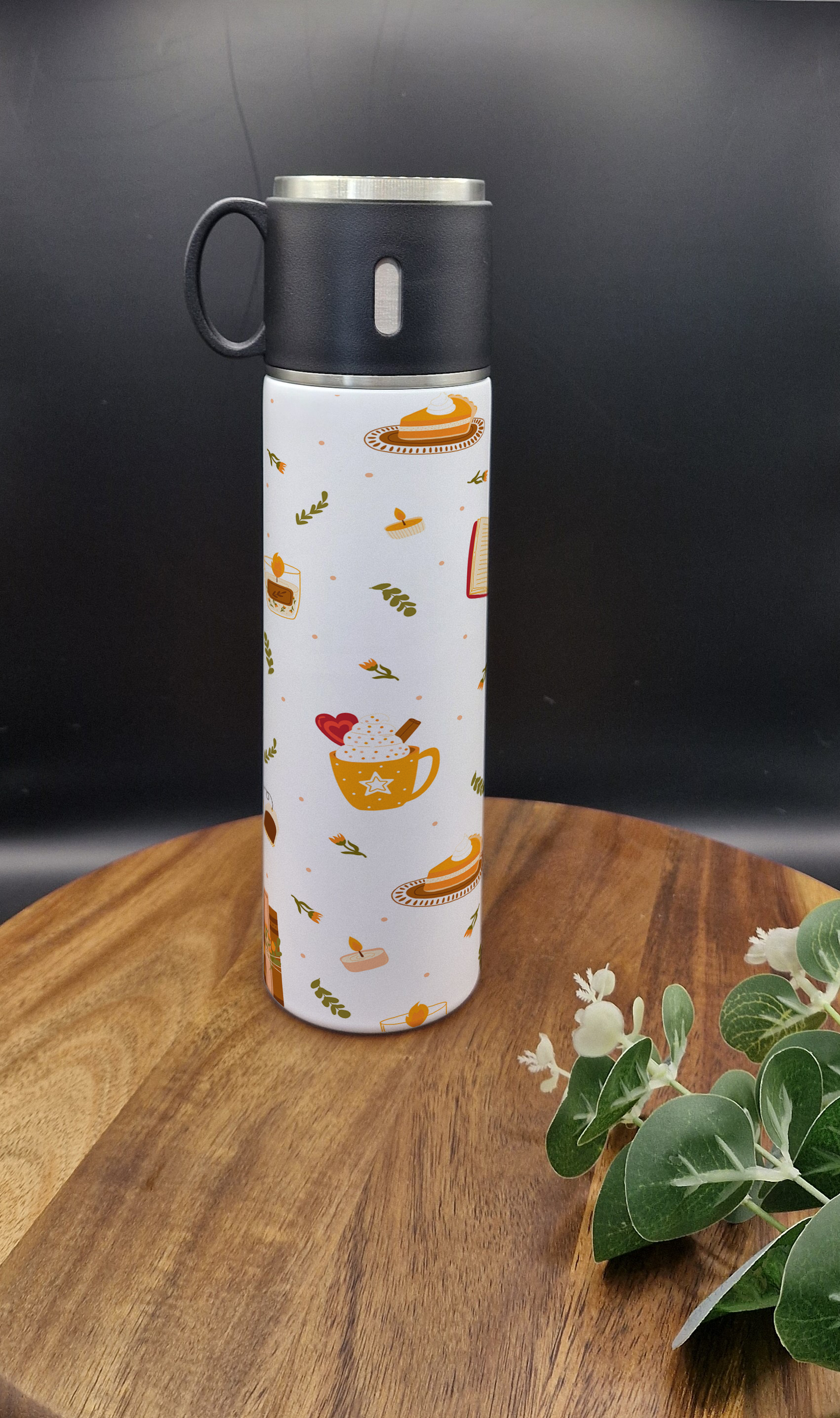 500ml Stainless Steel Thermos Bottle and Cup (Cosy girls book club Autumn ver)