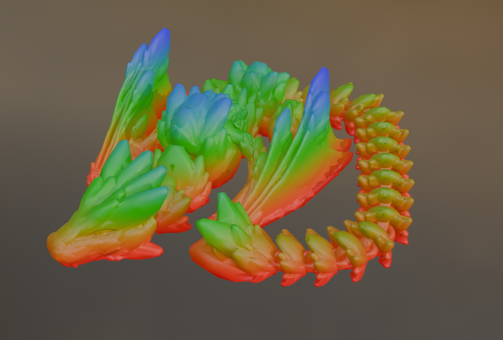 3D Printed Gemstone Wyvern Adult Dragon (2ft long)