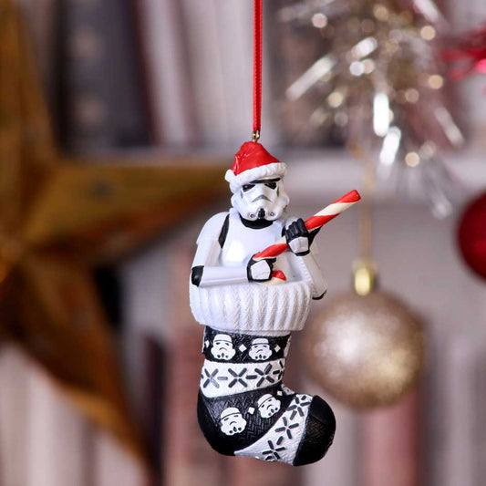 Star Wars Stormtrooper In Stocking hanging ornament 11.5cm