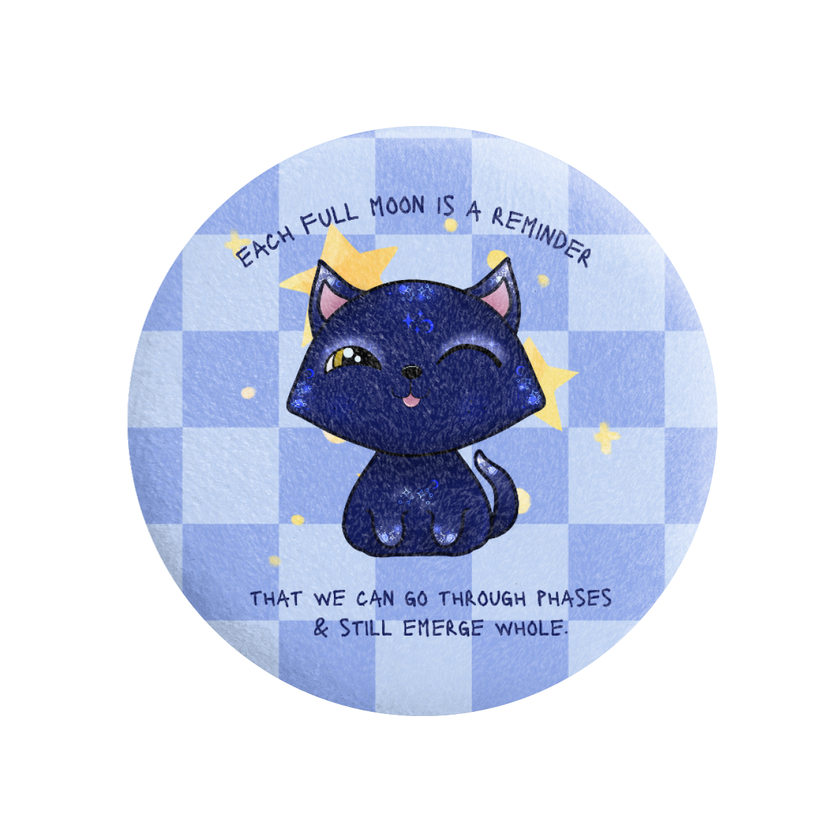 Galaxy Cat - Affirmation - Plush Badge
