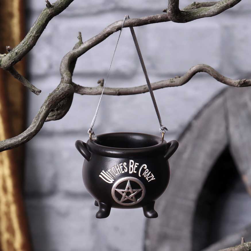 Witches be Crazy 6.1cm hanging ornament