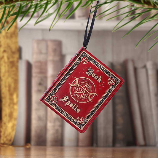 Book of spells 7cm hanging ornament