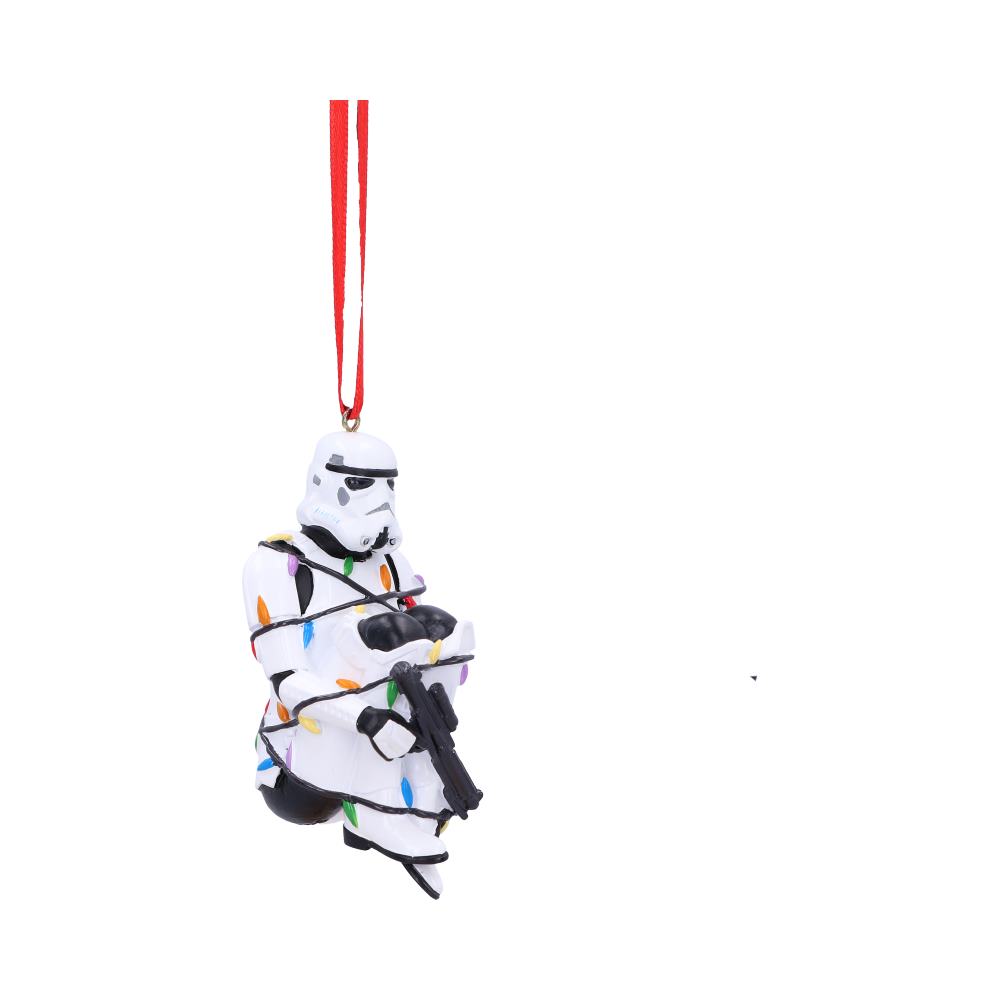 Star Wars Stormtrooper In Fairy Lights hanging ornament 9cm