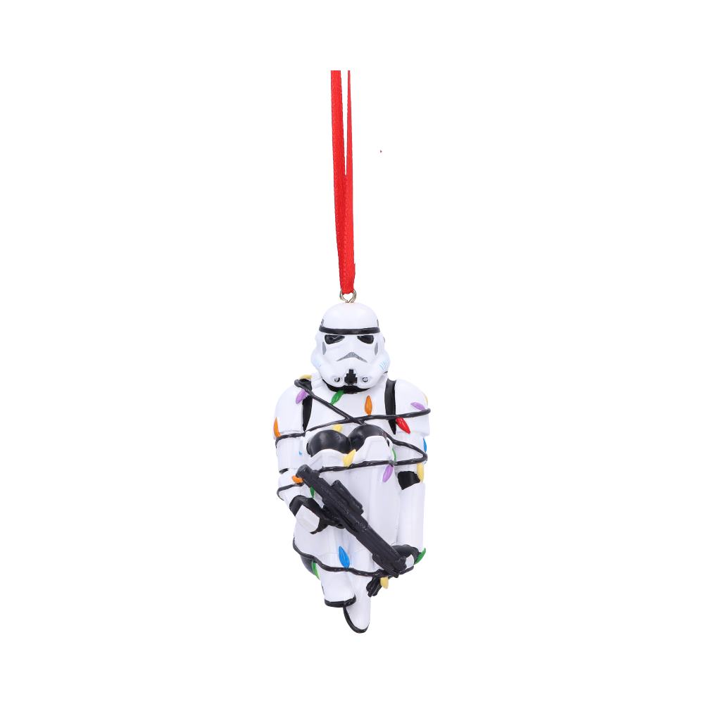 Star Wars Stormtrooper In Fairy Lights hanging ornament 9cm