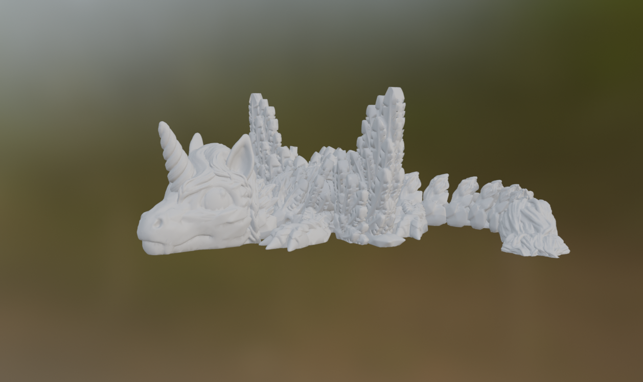 3D Printed Alicorn Baby Dragon (10-12 inches)