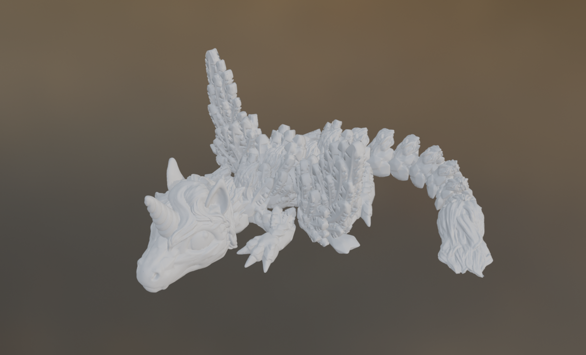 3D Printed Alicorn Baby Dragon (10-12 inches)