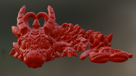3D Printed Darkheart Baby Dragon (10-12 inches)