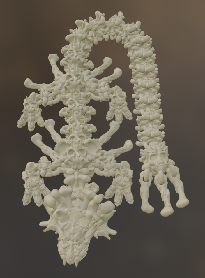 3D Printed Hollow Baby Dragon (10-12 inches)