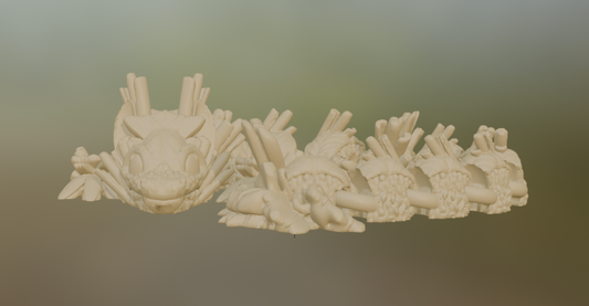 3D Printed Sushi Baby Dragon (10-12 inches)