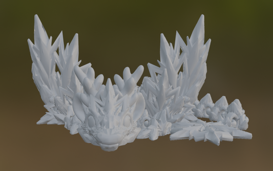 3D Printed Winter Wing Baby Dragon (10-12 inches)