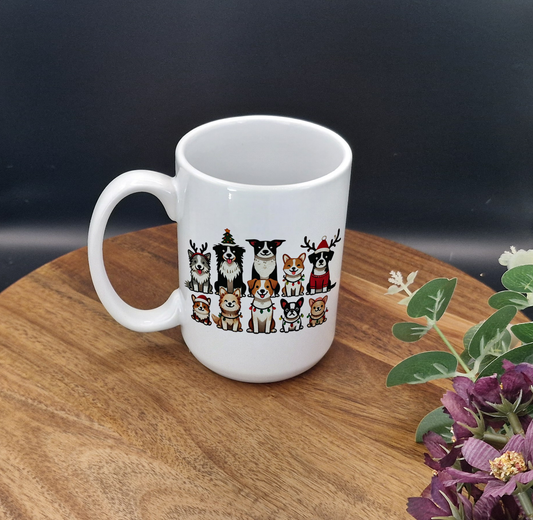 15oz Ceramic Mug (Christmas Dogs ver)