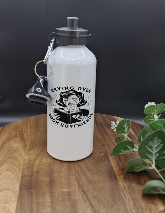 600ml Aluminum Sports Bottles (Crying over book boyfriends black ver)