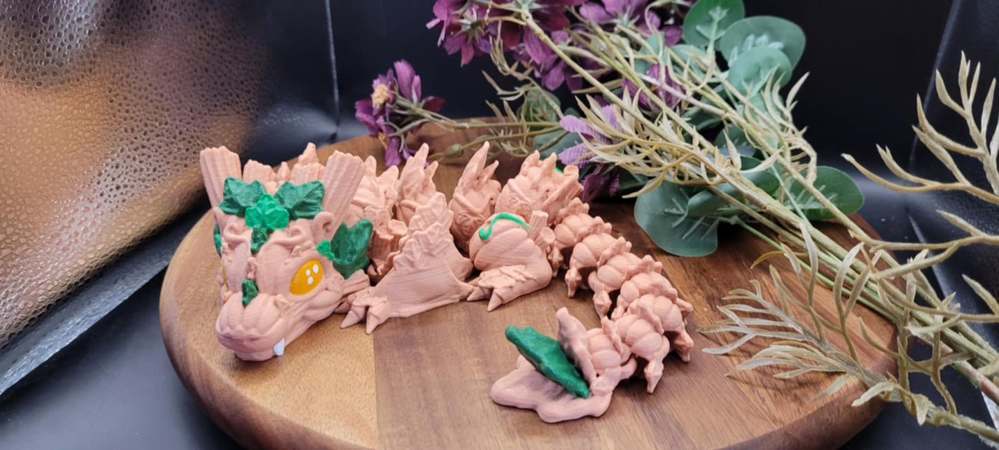 3D Printed Pumpkin Wyvern Baby Dragon (10-12 inches)