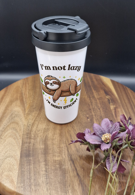 500ml Stainless Steel Thermos Cup (Take Out) - (Energy efficient sloth ver)