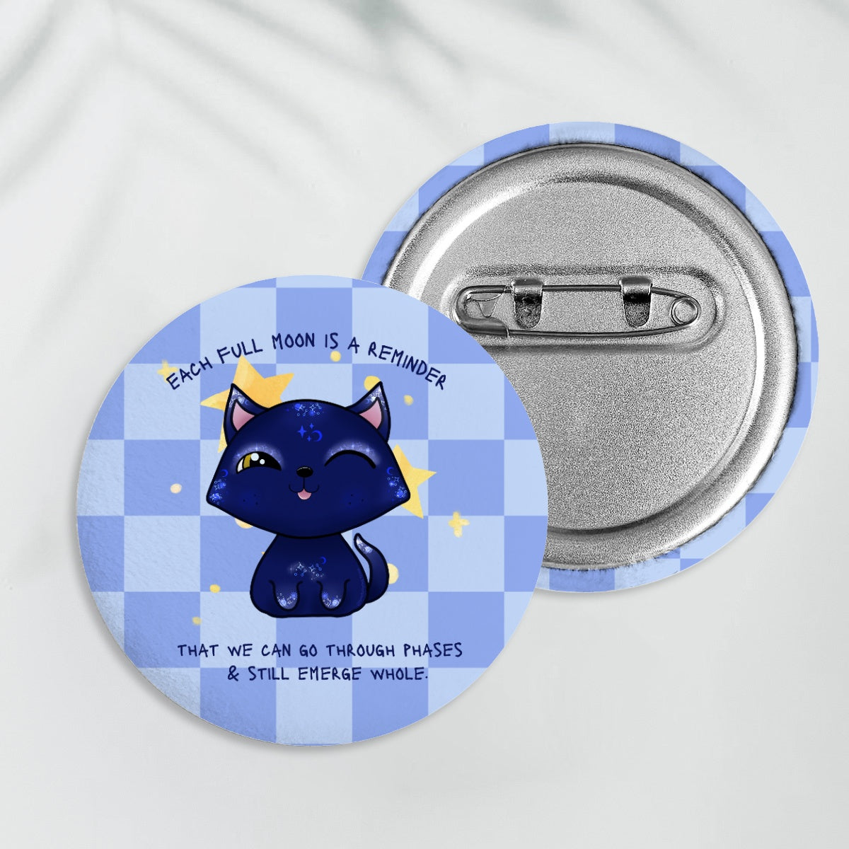 Galaxy Cat - Affirmation - Plush Badge