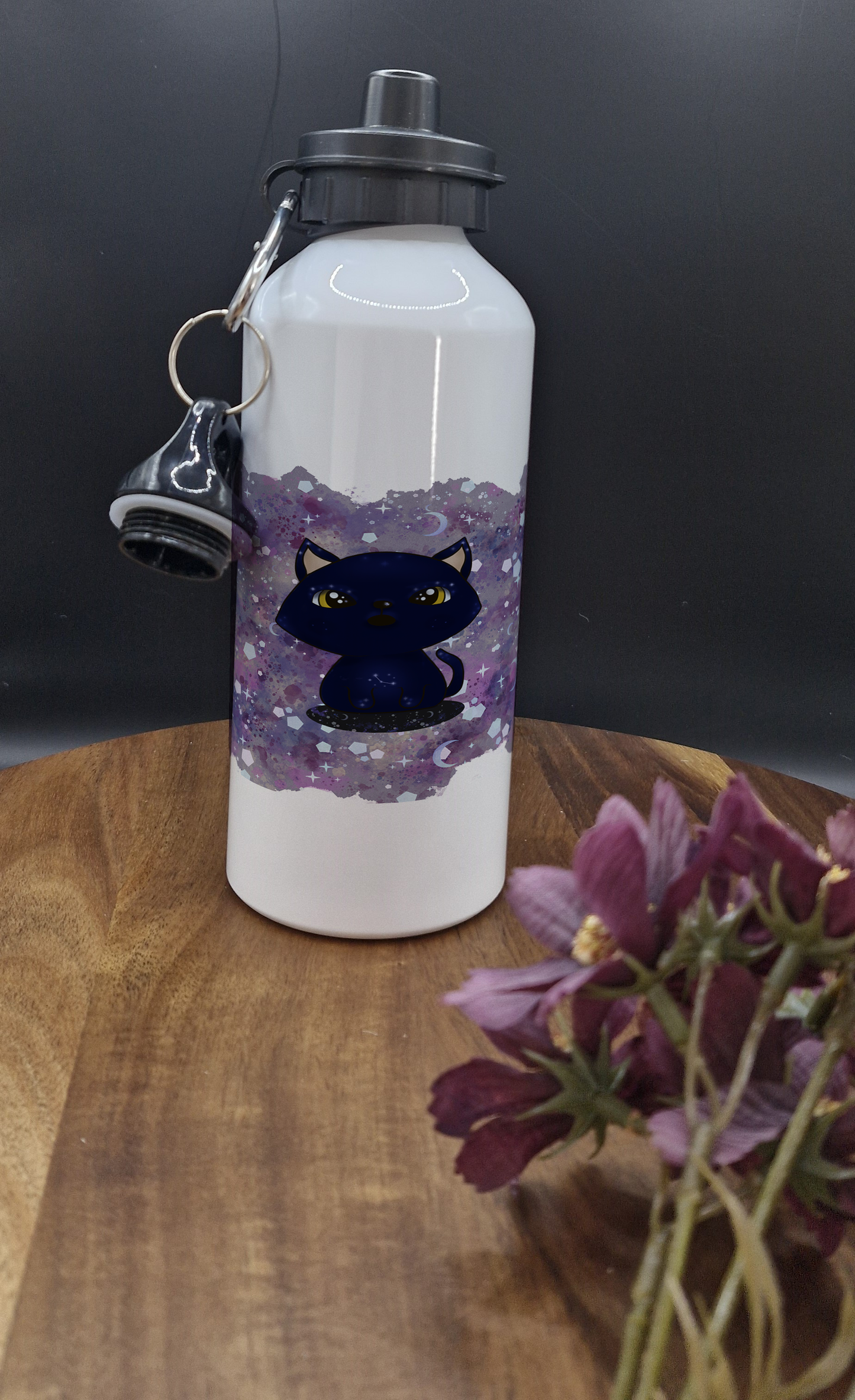 600ml Aluminum Sports Bottles (Galaxy Cat surprised face blushing ver)