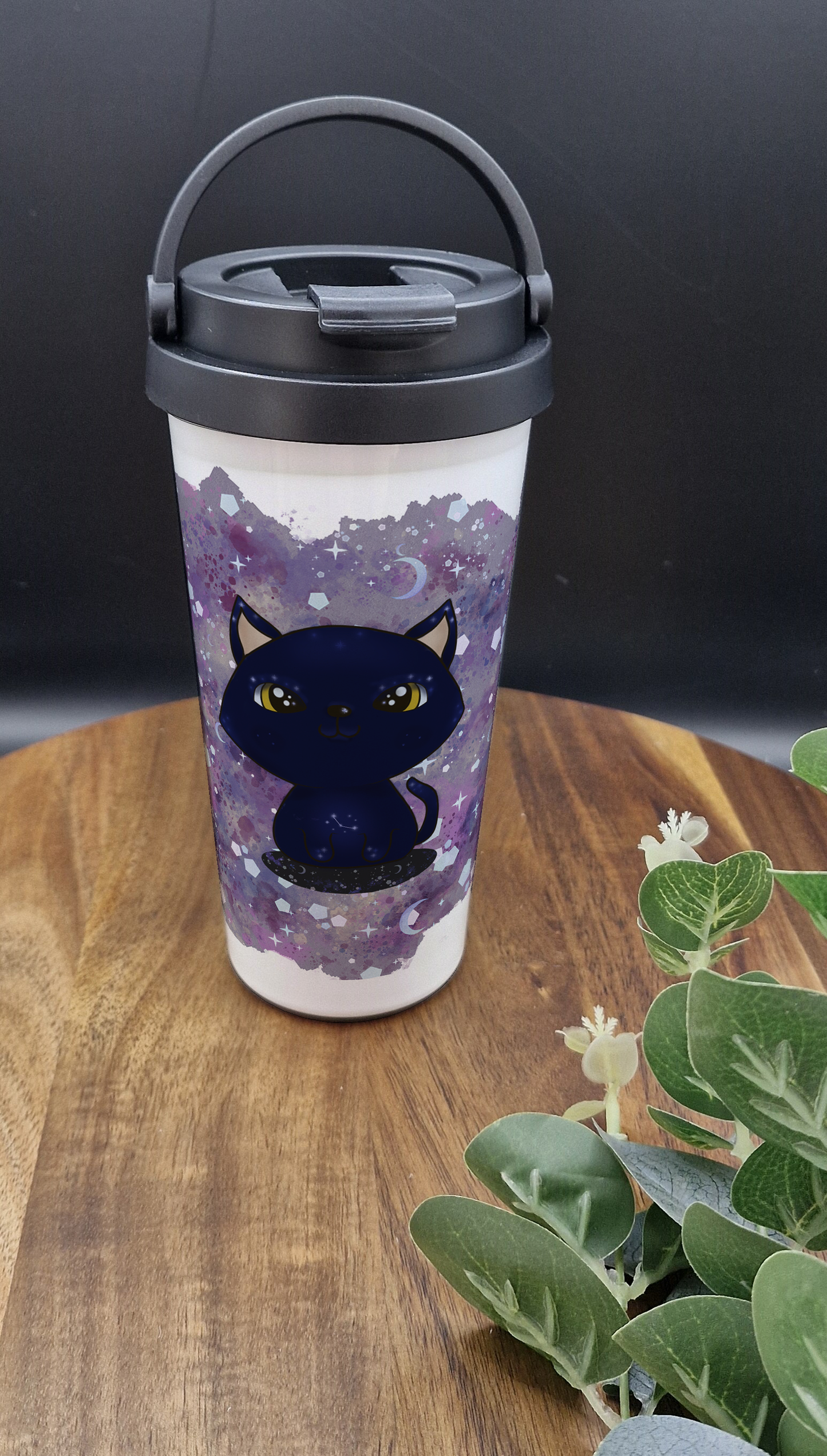 500ml Stainless Steel Thermos Cup (Take Out)- (Galaxy cat happy smile ver)