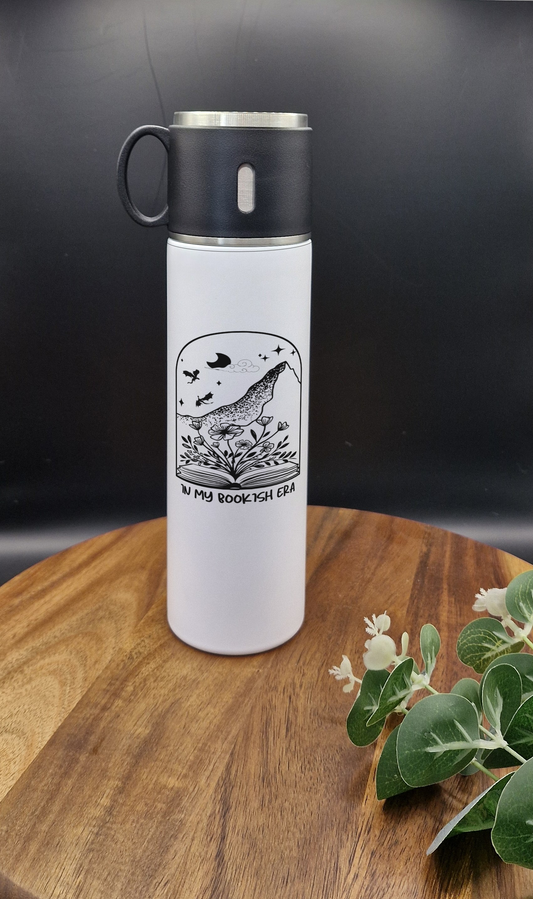 500ml Stainless Steel Thermos Bottle and Cup (In my bookish era ver)