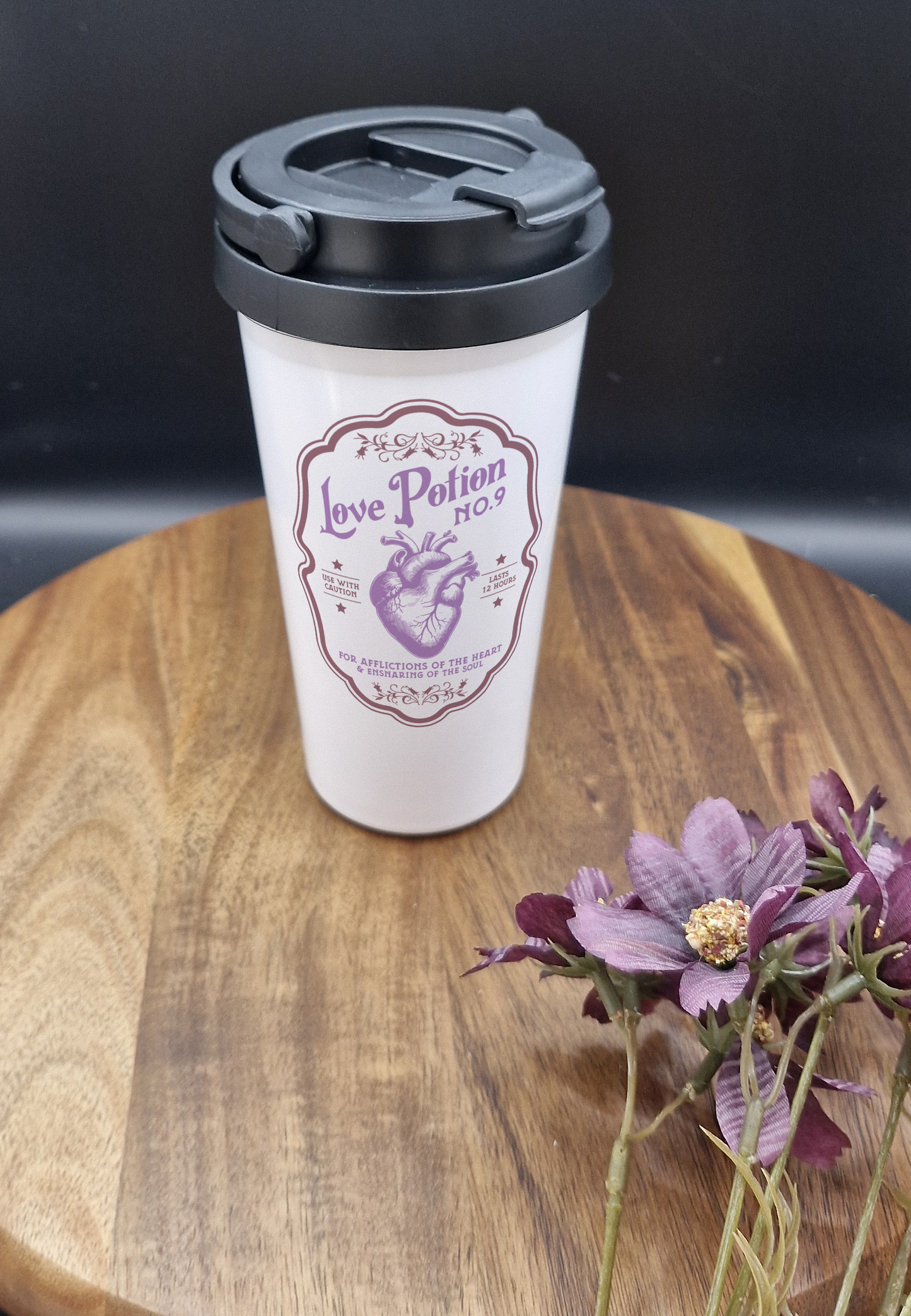 500ml Stainless Steel Thermos Cup (Take Out)- (Love Potion number 9, apothecary, gothic ver)