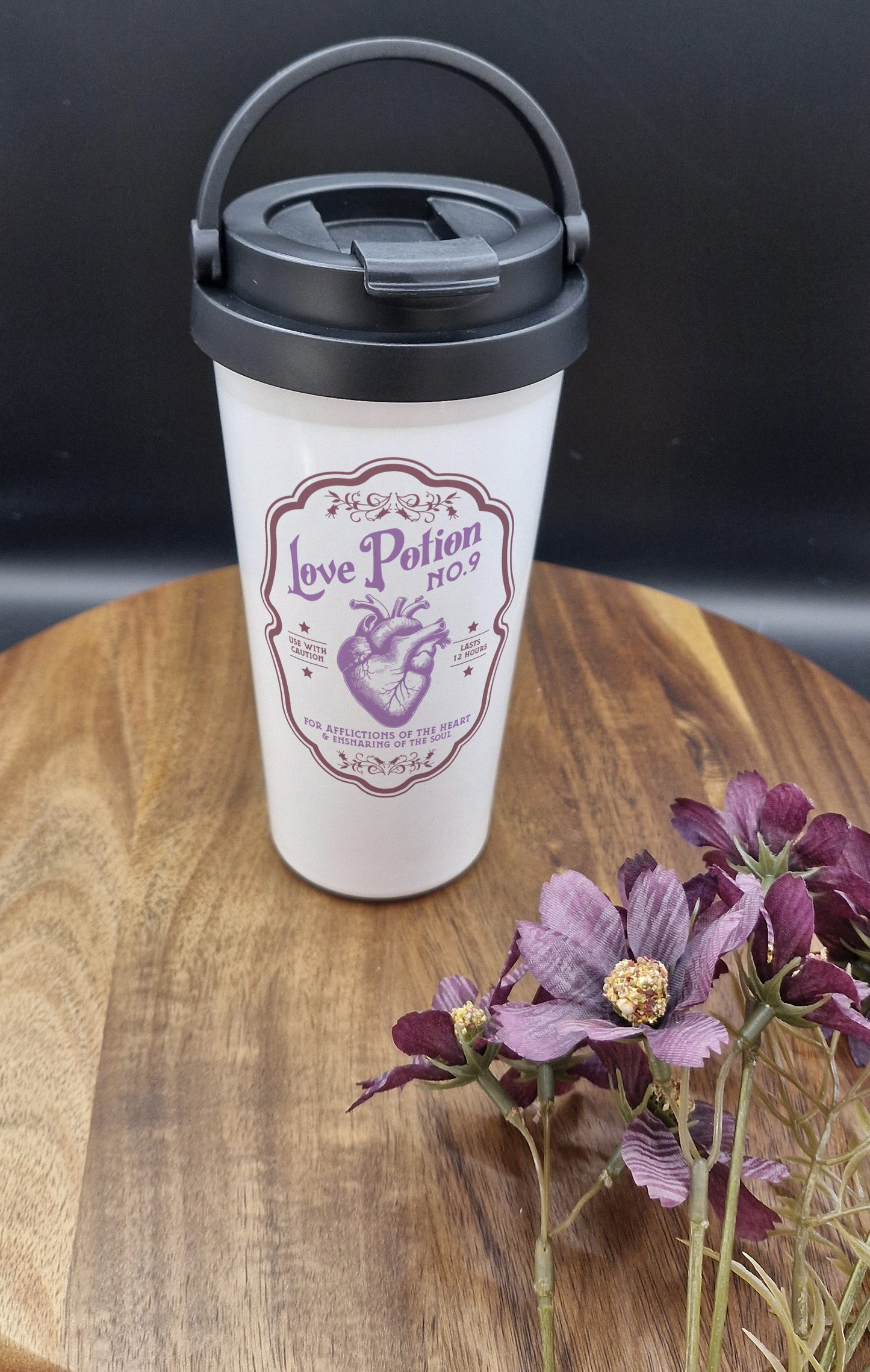 500ml Stainless Steel Thermos Cup (Take Out)- (Love Potion number 9, apothecary, gothic ver)