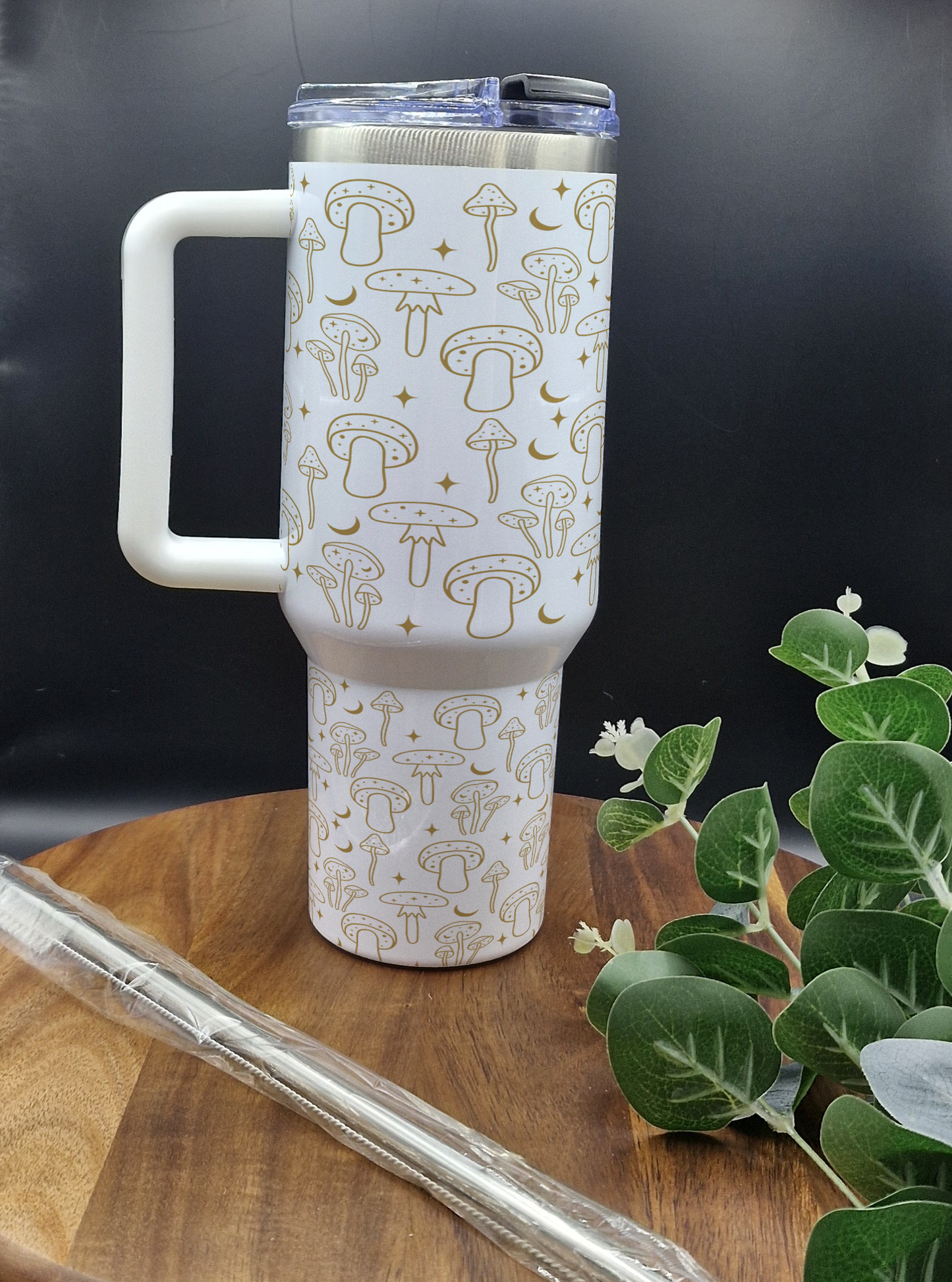 40oz Stanley Style Travel Mug (Magic Mushrooms ver)