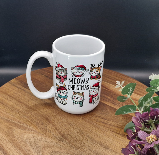 15oz Ceramic Mug (Meowy Christmas ver)