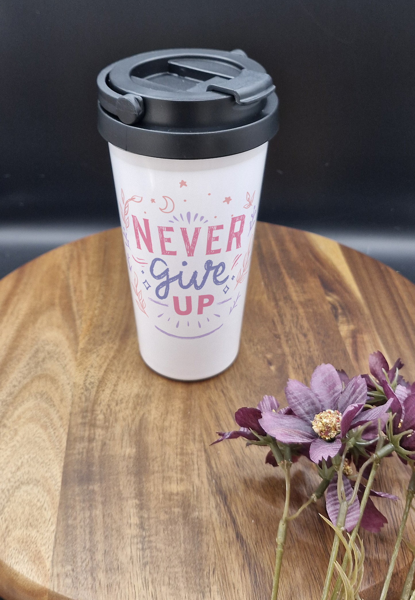 500ml Stainless Steel Thermos Cup (Take Out) - (Never Give Up ver)