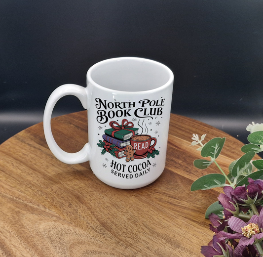 15oz Ceramic Mug (North Pole book club ver)