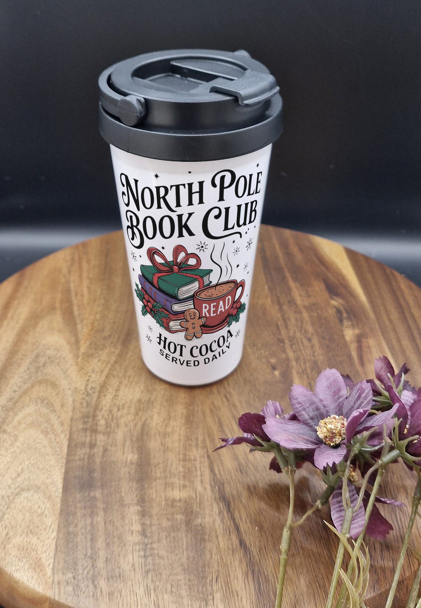 500ml Stainless Steel Thermos Cup (Take Out) - (North Pole book club ver)