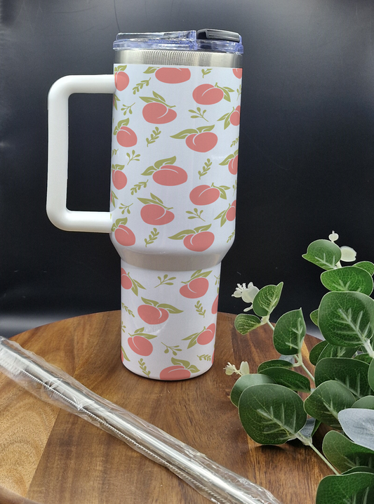 40oz Stanley Style Travel Mug (Peaches ver)