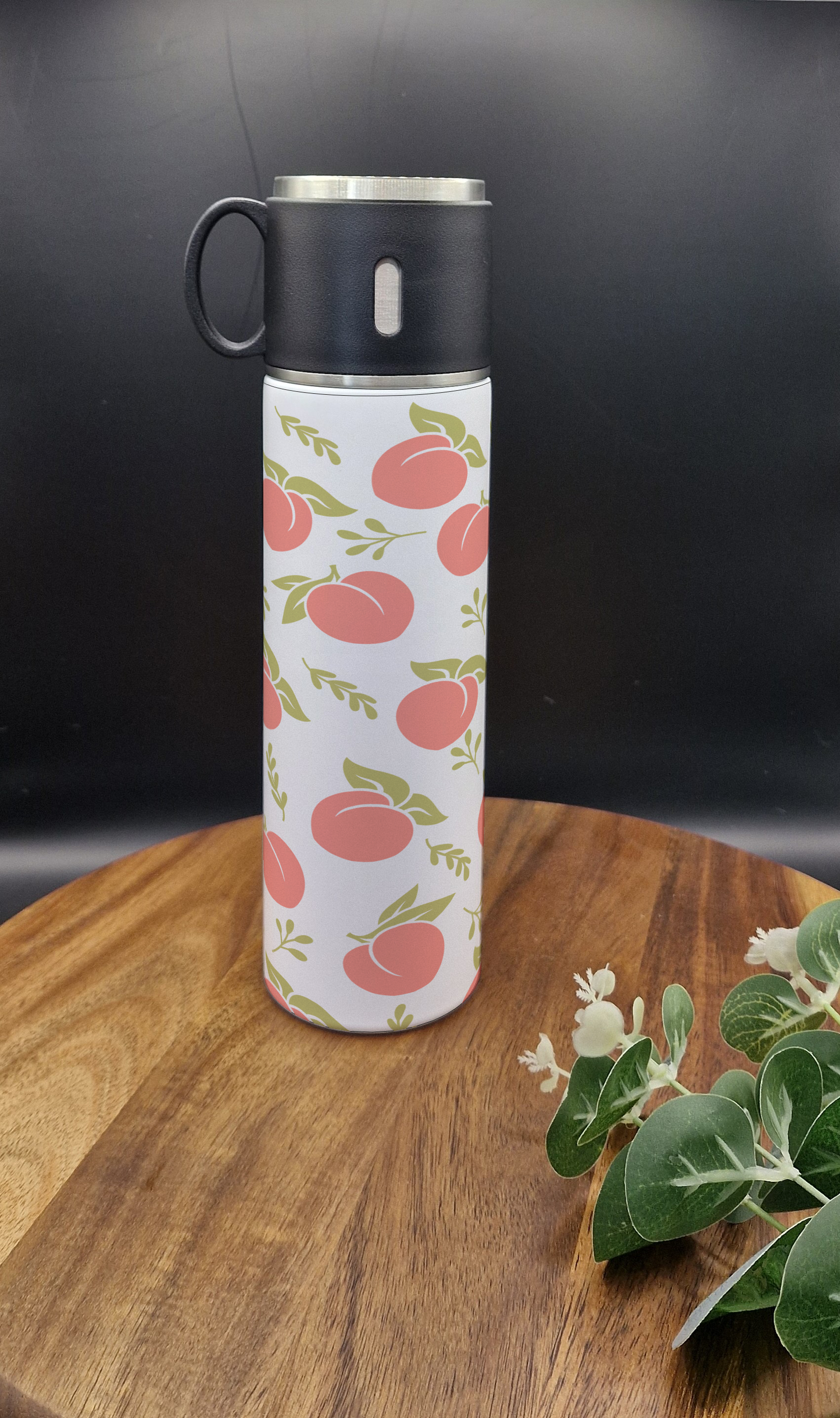 500ml Stainless Steel Thermos Bottle and Cup (Peaches ver)