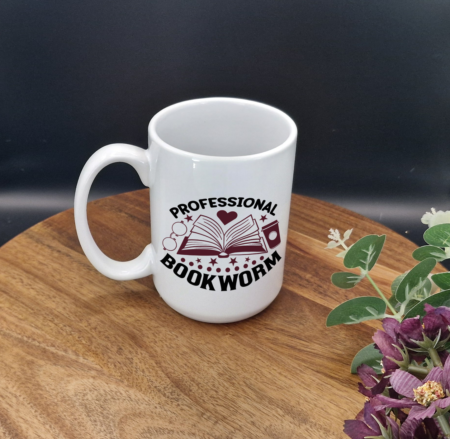 15oz Ceramic Mug (Professional bookworm ver)