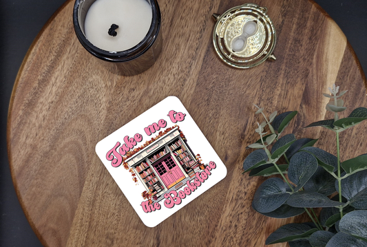 Hard Coaster 8.9cmx8.9cm  (Take me to the bookstore ver)